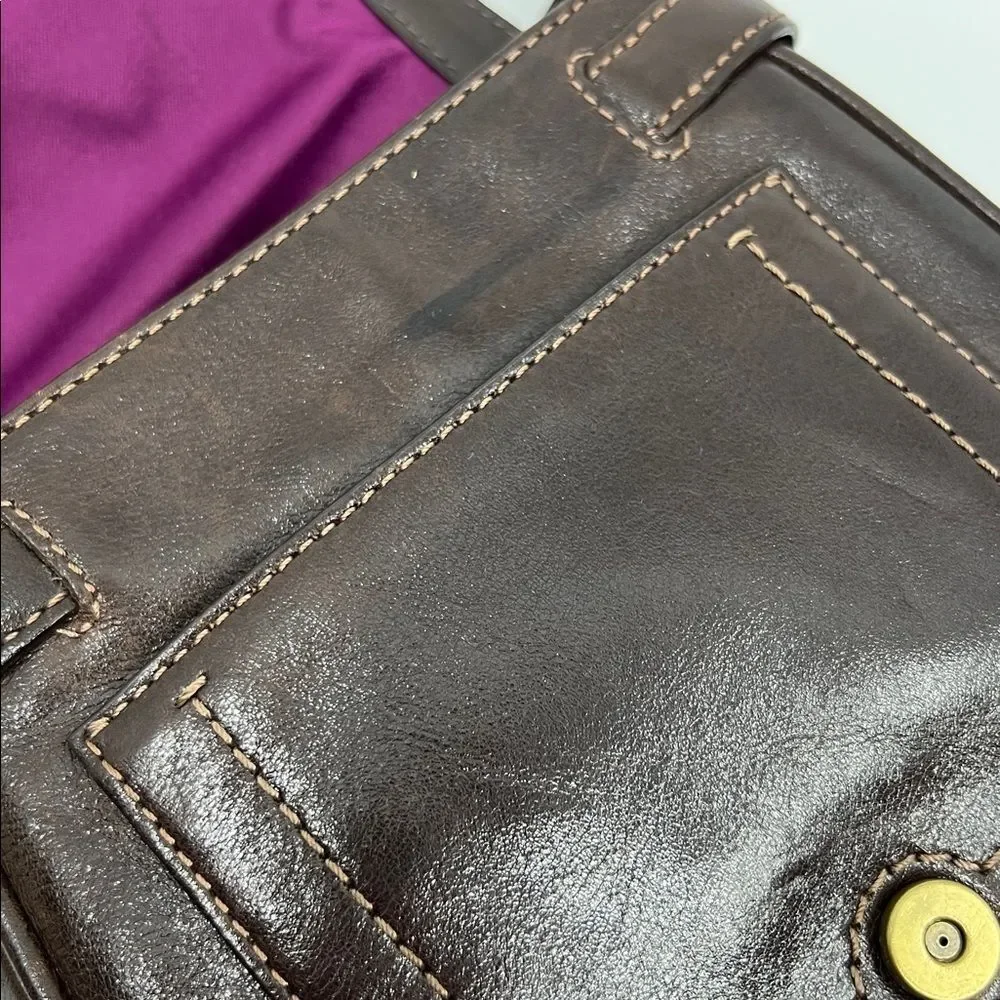 Coach Mini Garcia Crossbody or Shoulder Bag Y2K Dark Brown Leather - Picture 11 of 17
